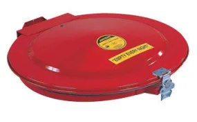Justrite 18 3/8" Red Steel Manual Drum Cover With Gasket And Vent