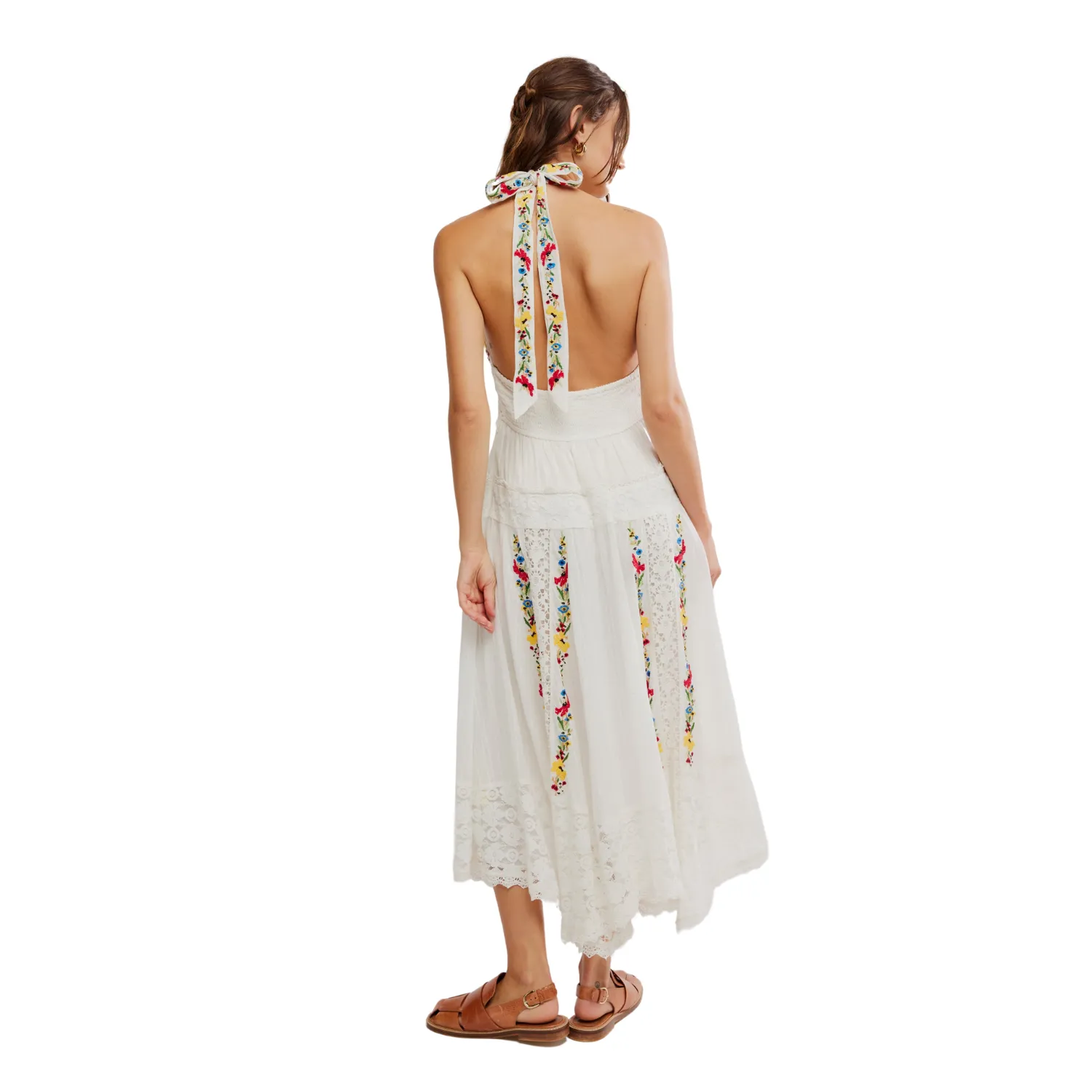 Keila Embroidered Halter Dress