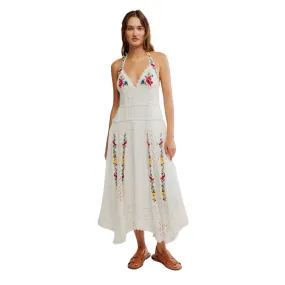 Keila Embroidered Halter Dress