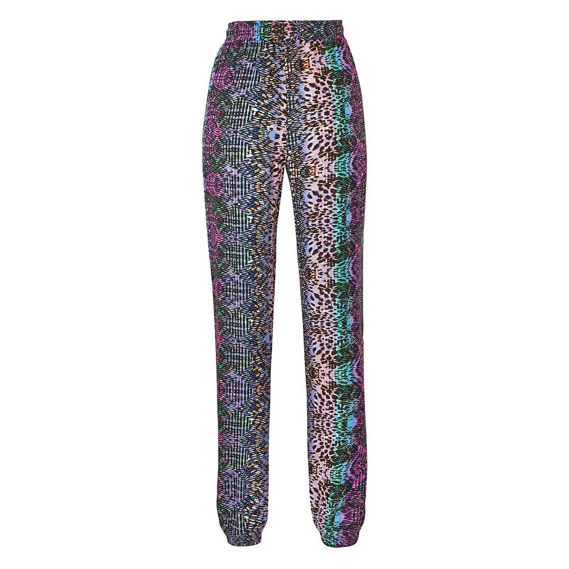 Label Be Printed Woven Harem Trousers Long Animal Print UK 10
