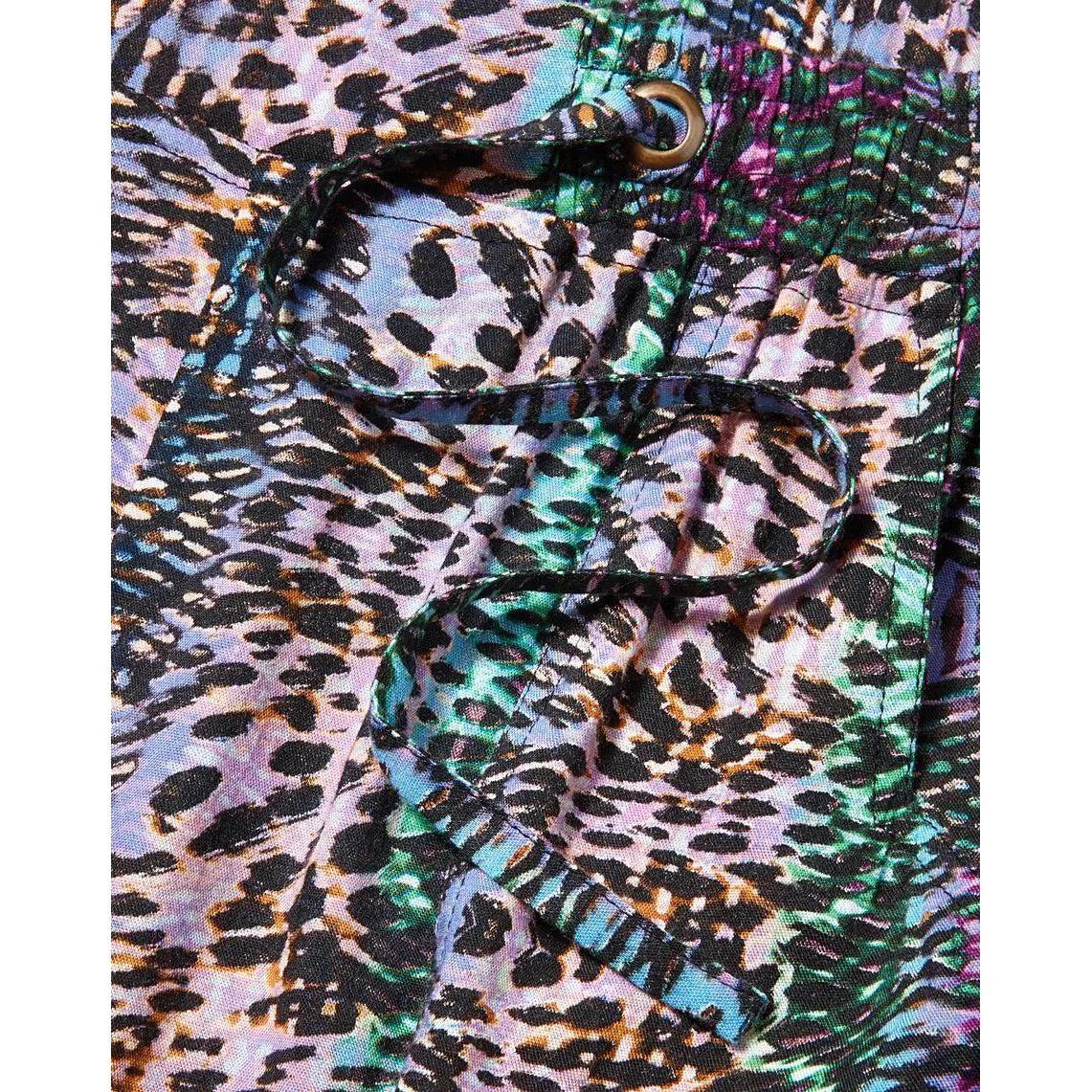 Label Be Printed Woven Harem Trousers Long Animal Print UK 10