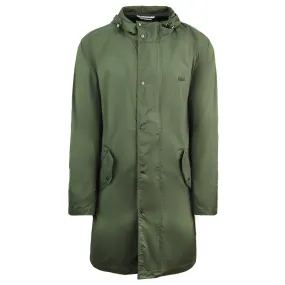 Lacoste Water Repellent Mens Green Parka Jacket