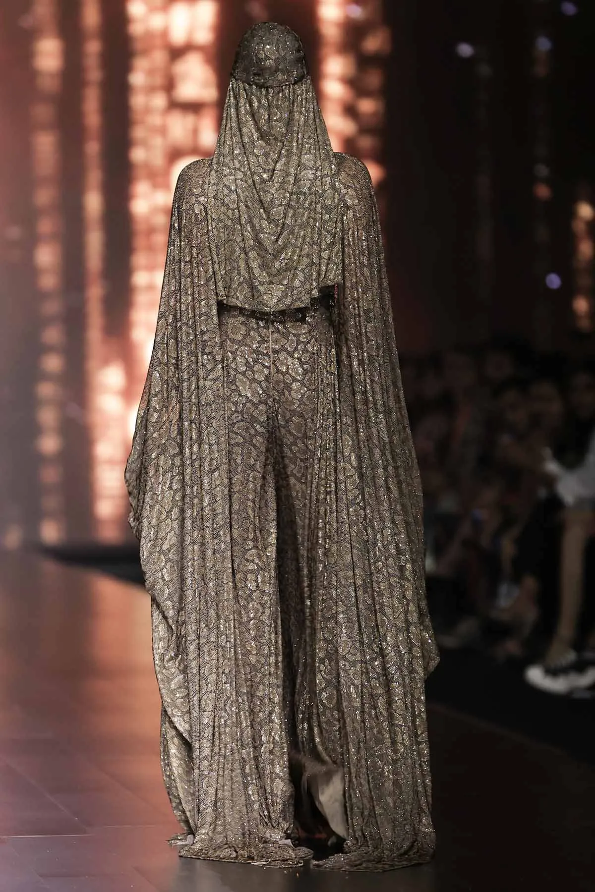 Leopard Crystal Jumpsuit Kaftan