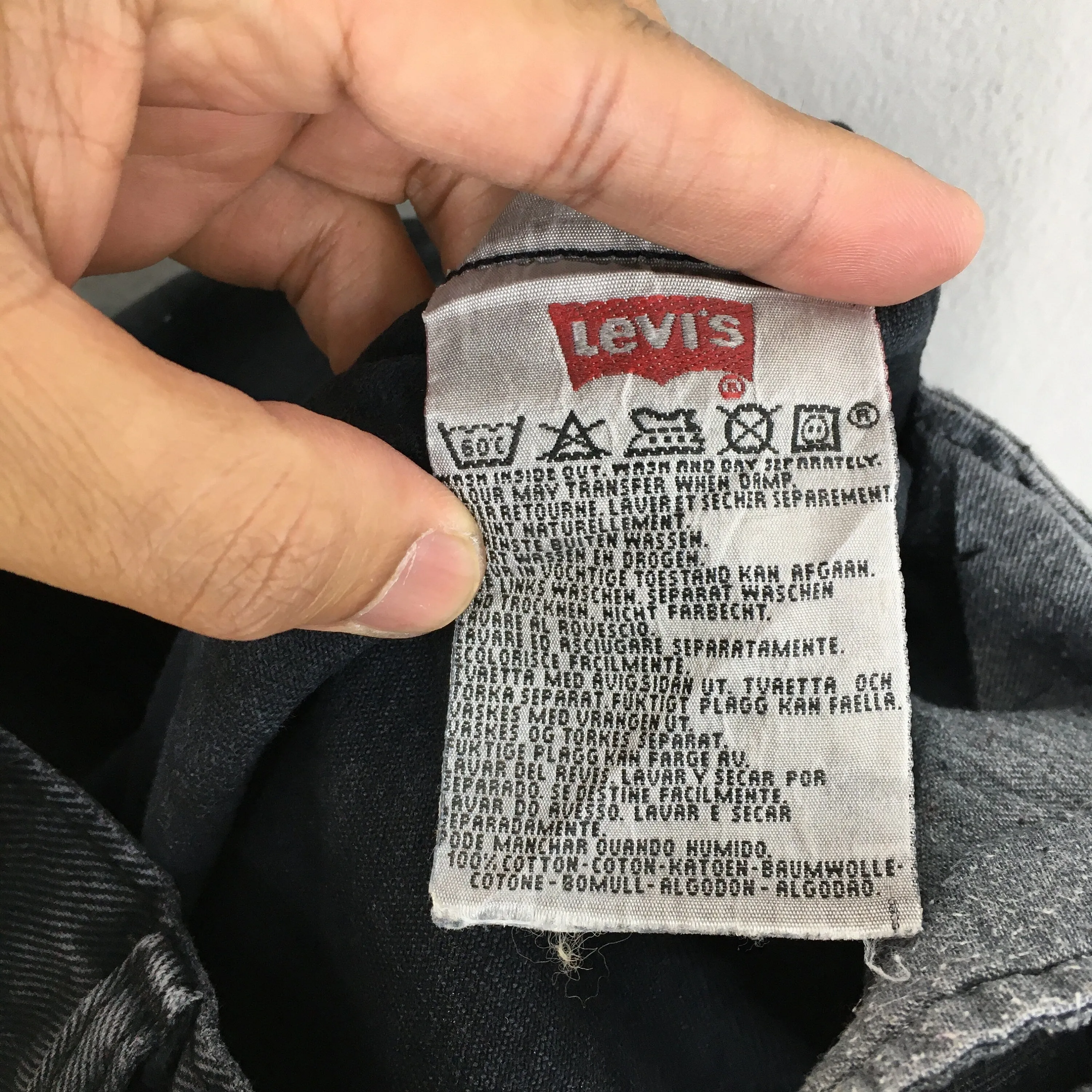 Levi's 501 Faded Dirty Black Jeans Size 32x29.5