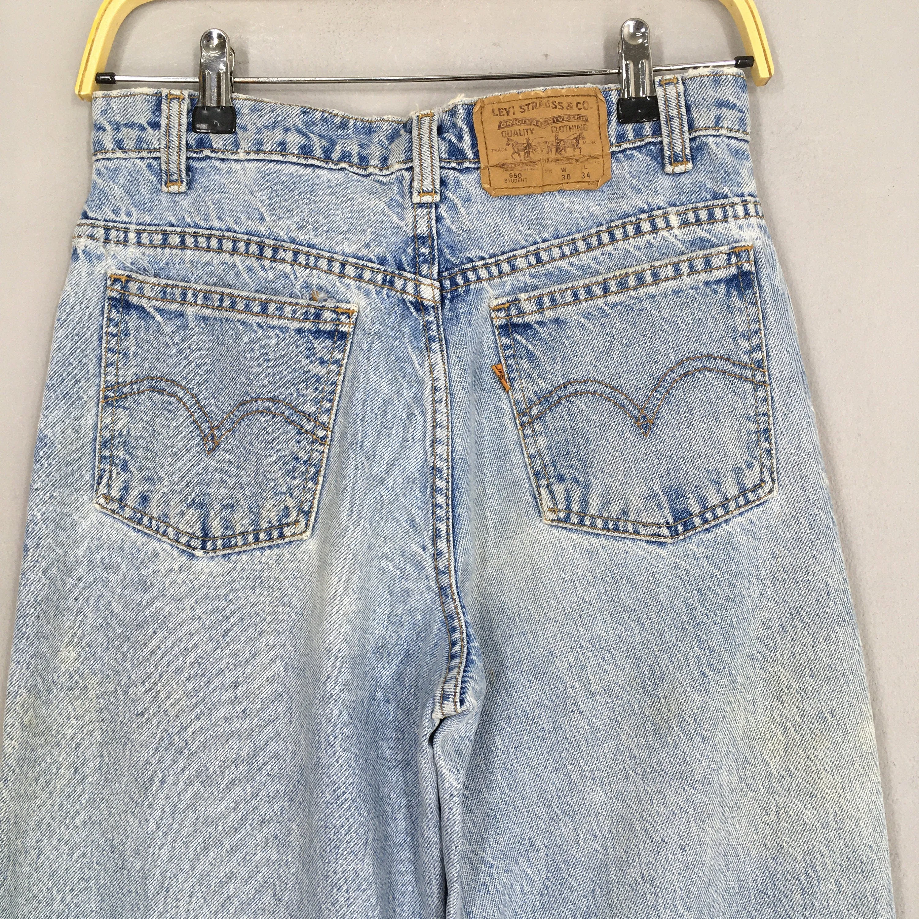 Levi's 550 Relaxed Fit Jeans Tapered Leg Size 28x33
