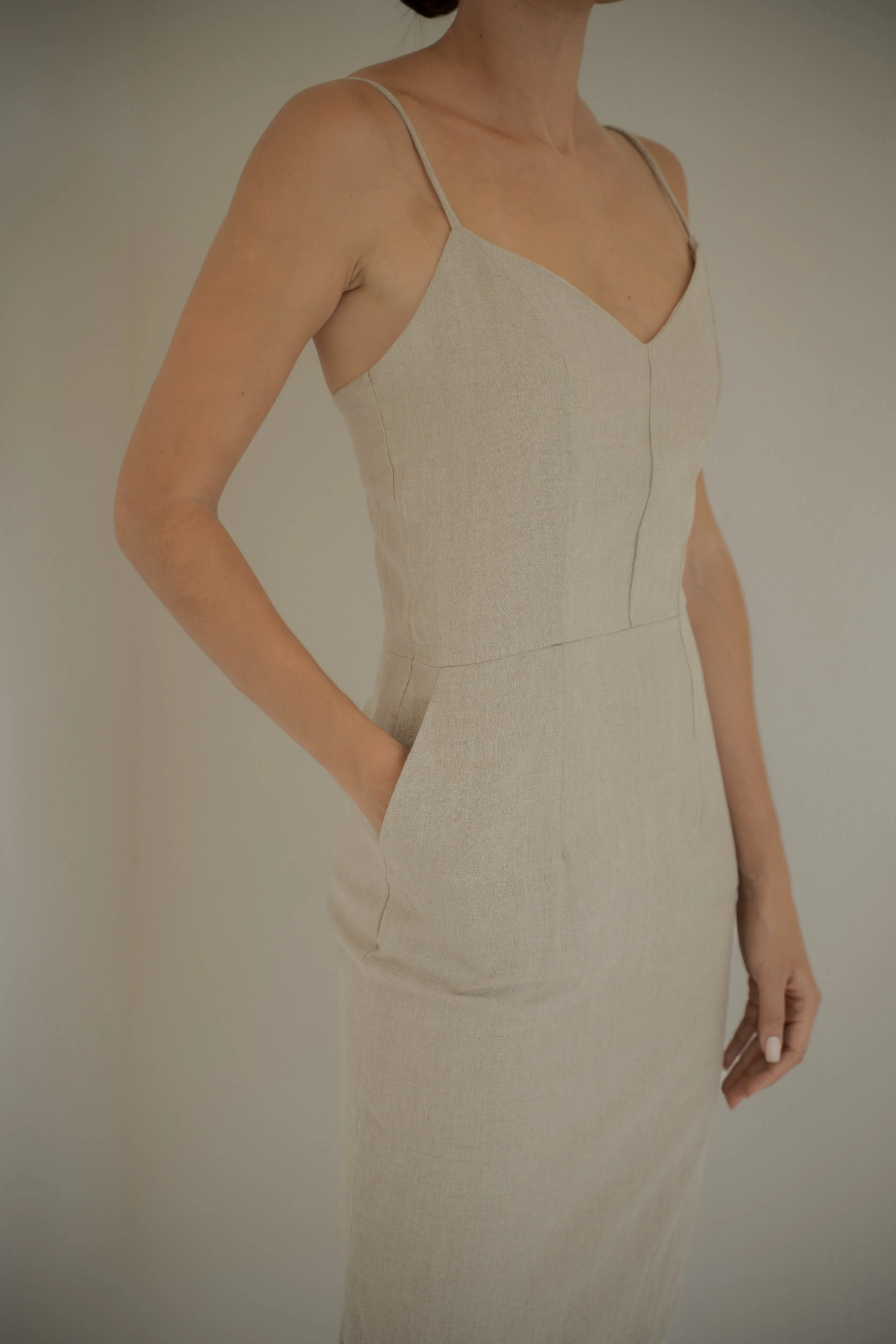 Linen Pencil Dress