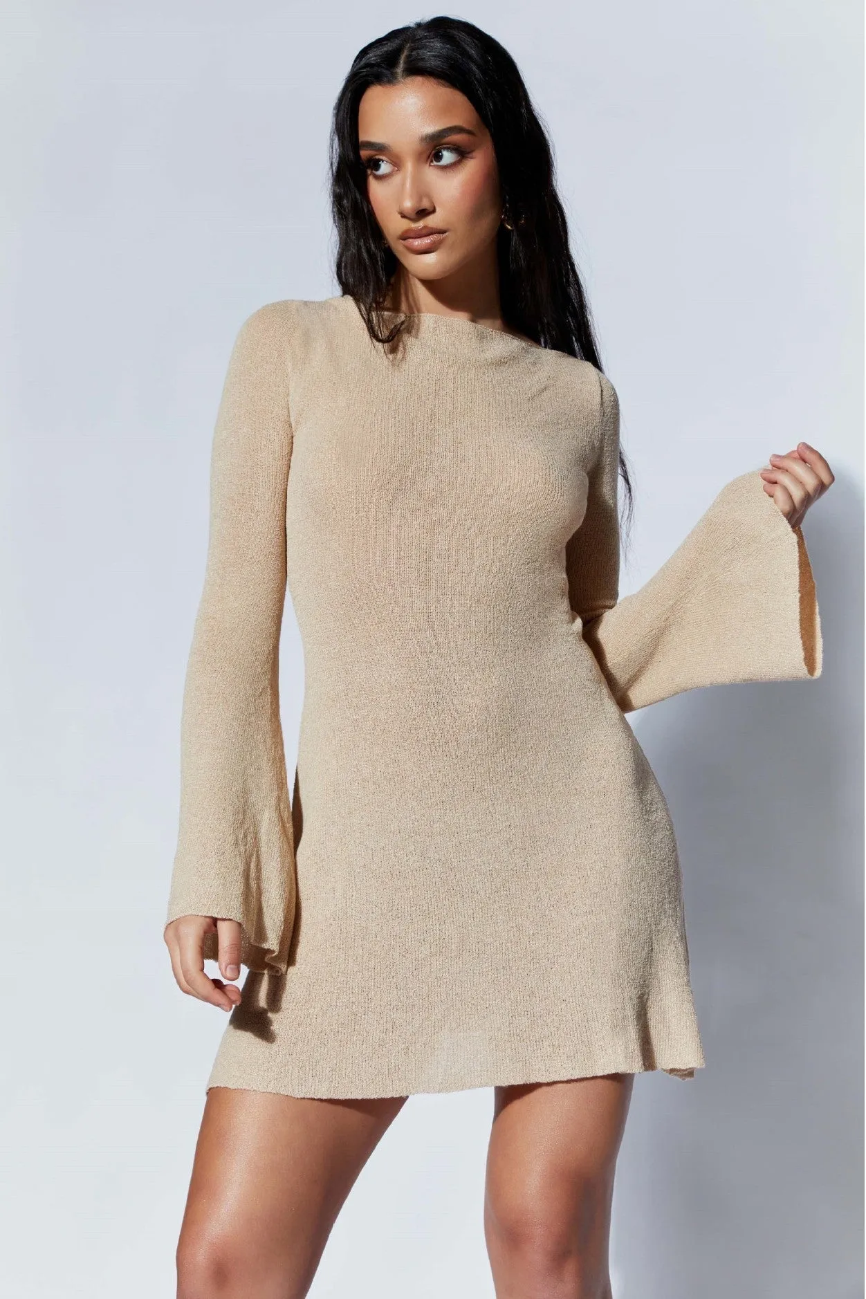 Long Sleeve Knit Mini Dress