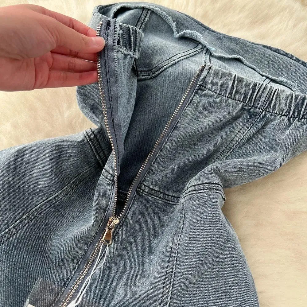 Lopez Tube Denim Dress