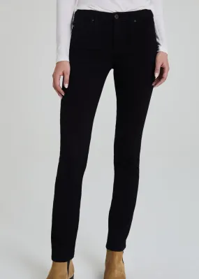 MARI HIGH RISE STRAIGHT BLACK JEAN FRAYED HEM