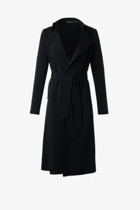 Matte jersey trench coat