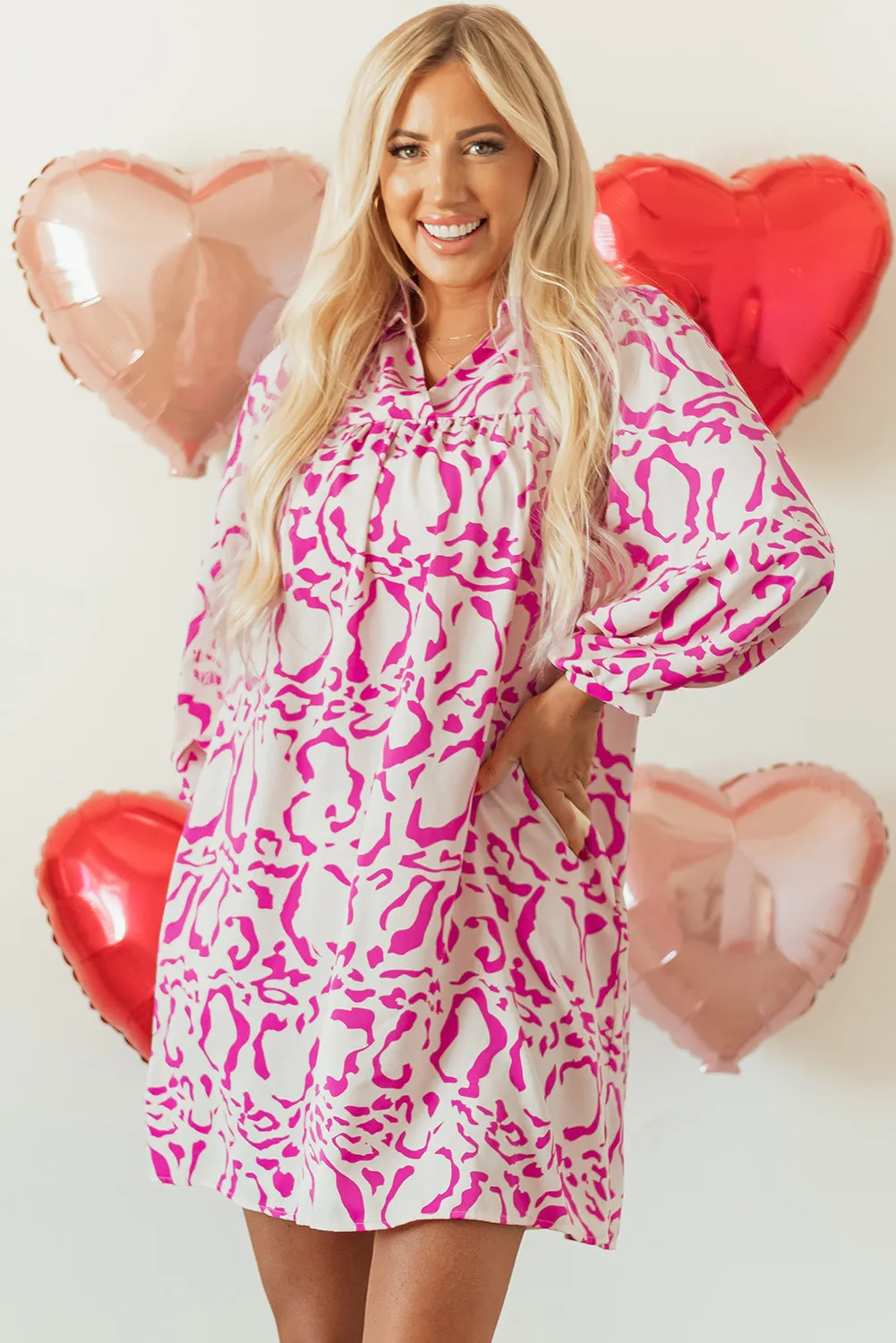 Meadow Leopard Loose Fit Babydoll Dress