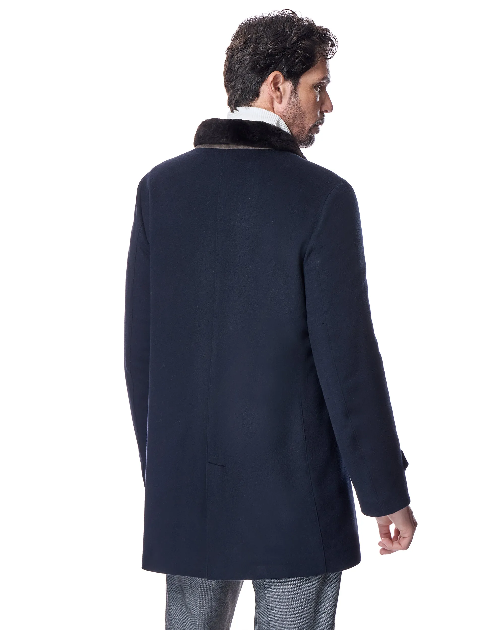Men's Cashmere Jacket with Nutria Lining