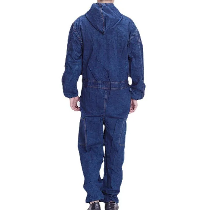 Men's Casual Denim Cargo Jumpsuit 56928106Y