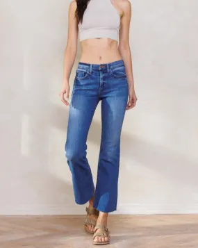 Mid Rise Crop Kick Flare Jean
