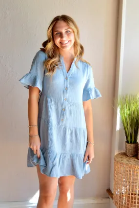 Mineral wash babydoll dress