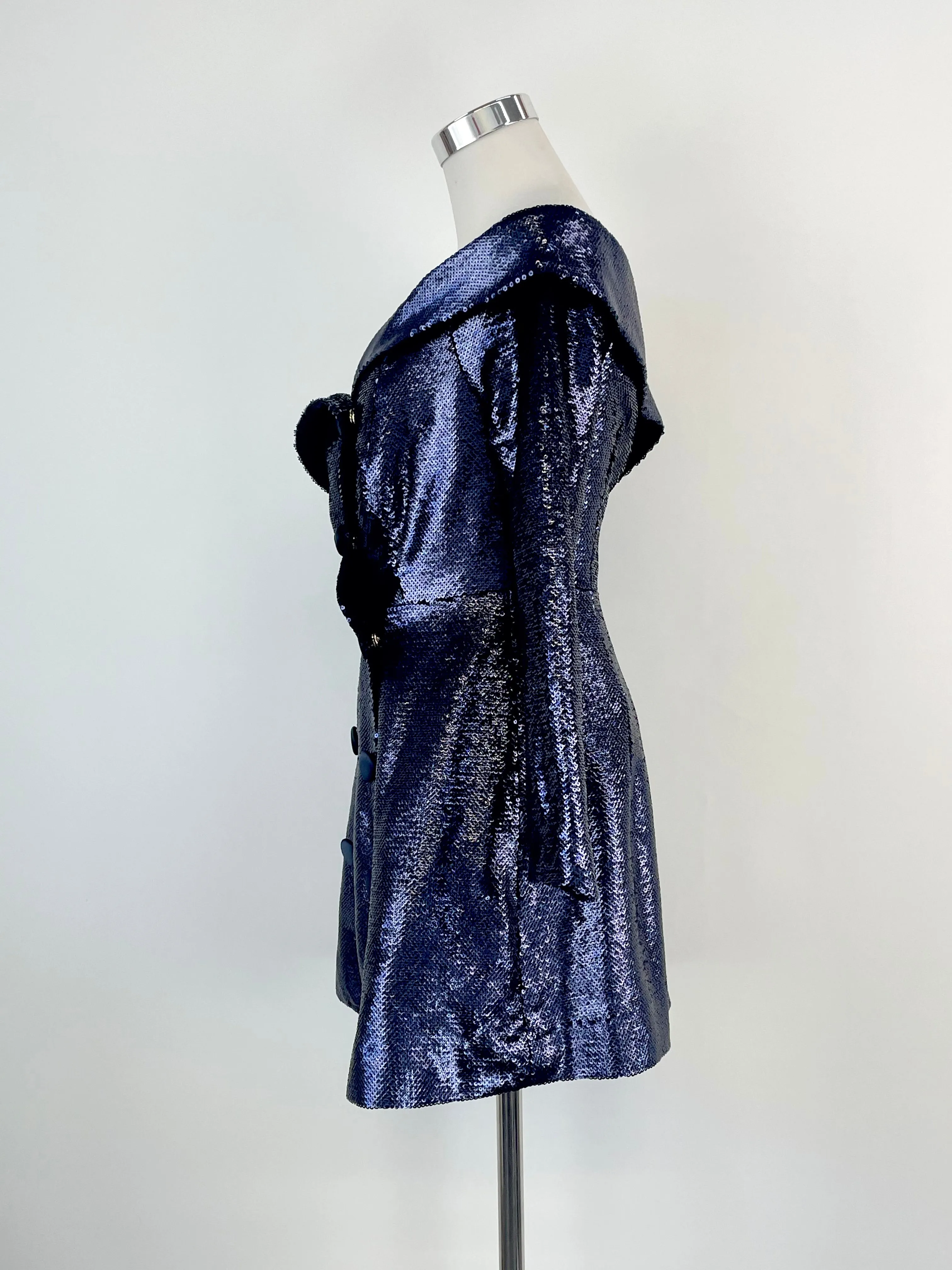 Misha Collection Violet Sequined Coat - AU8