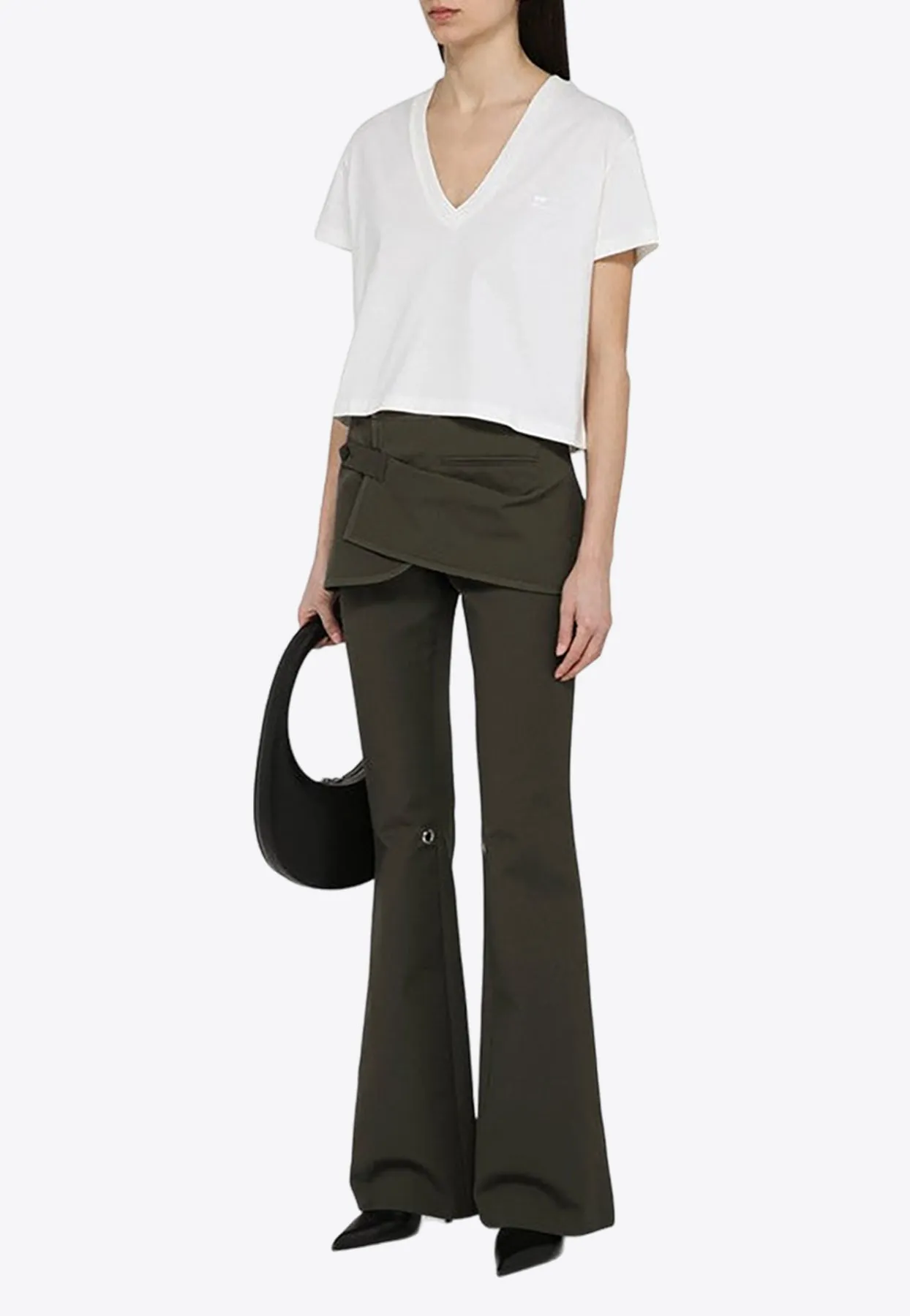 Modular Overskirt Bootcut Pants