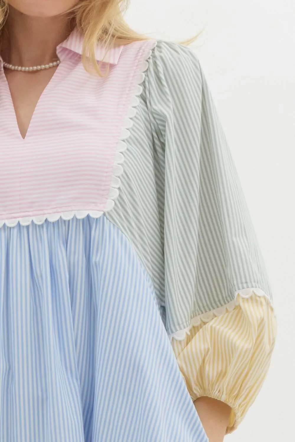 NEWEST ARRIVAL Spring Seersucker Babydoll Dress