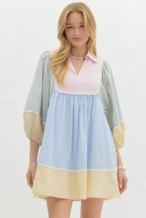 NEWEST ARRIVAL Spring Seersucker Babydoll Dress