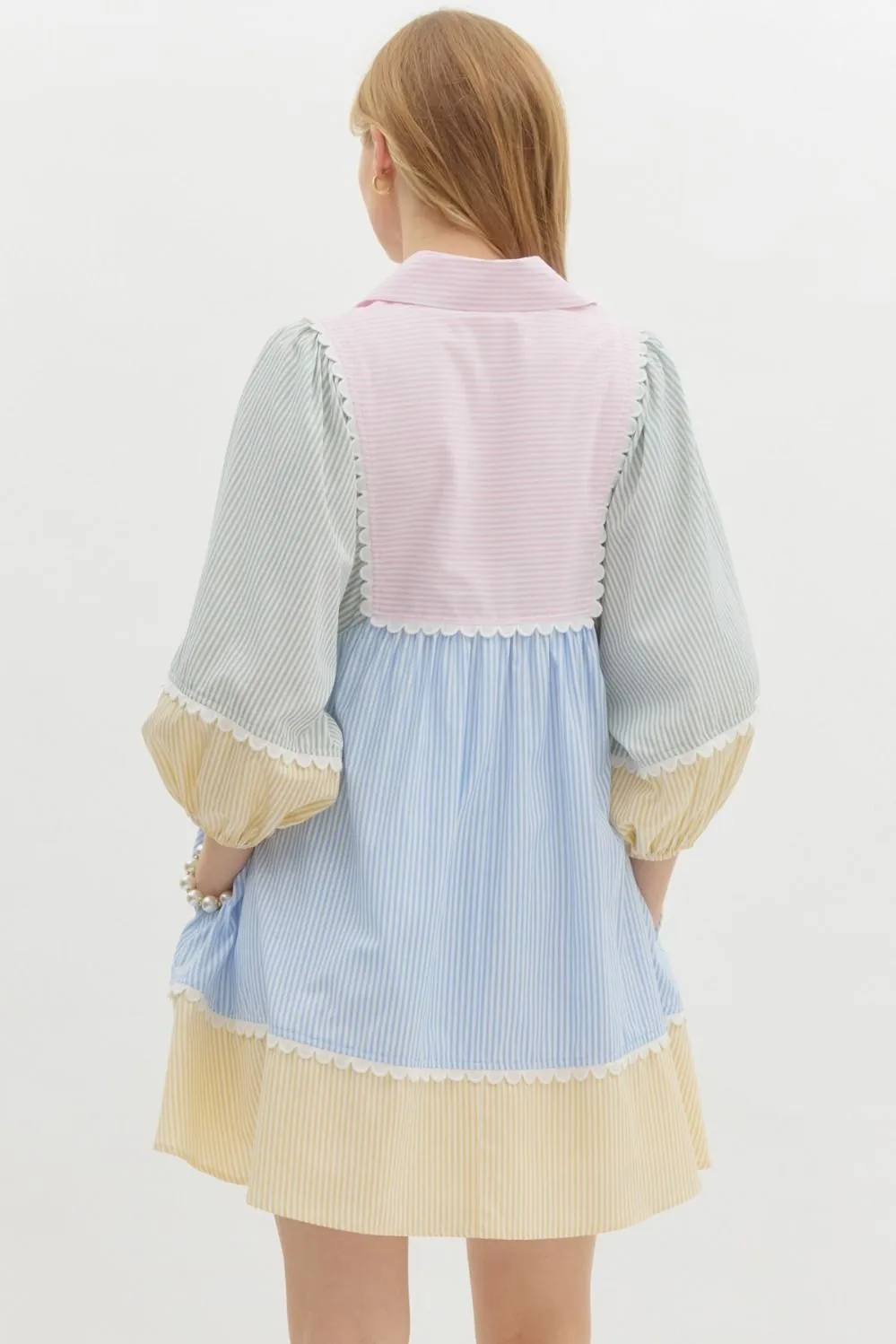 NEWEST ARRIVAL Spring Seersucker Babydoll Dress