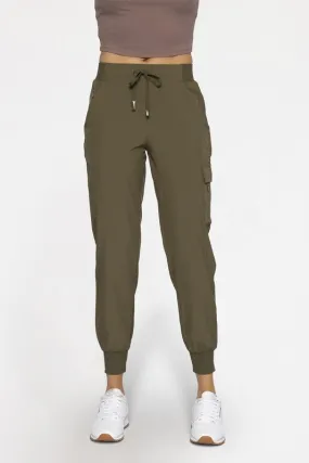 On The Run Ivy Green Pocket Joggers (Size Medium)