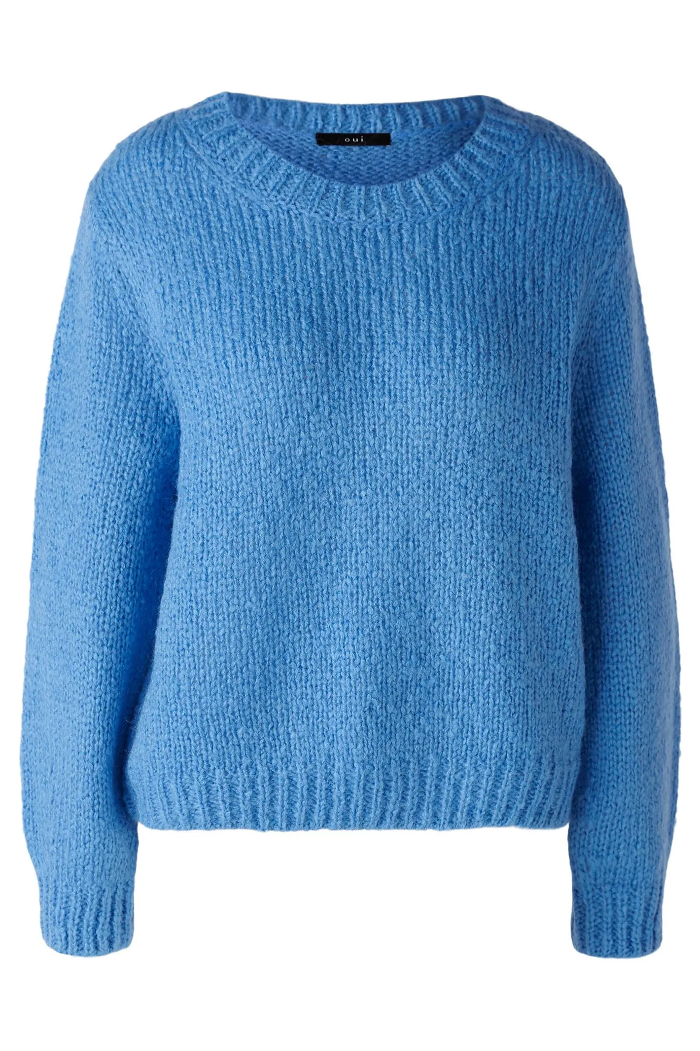 Oui 89927 Cornflower Blue Chunky Knit Jumper