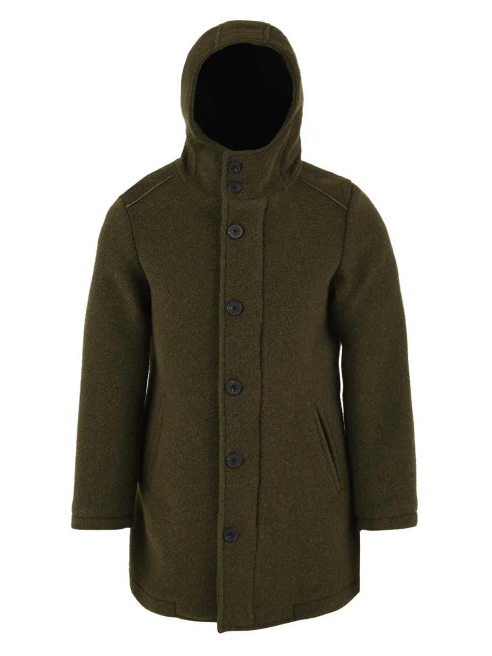 Parka verde da Uomo con cappuccio Gaucho