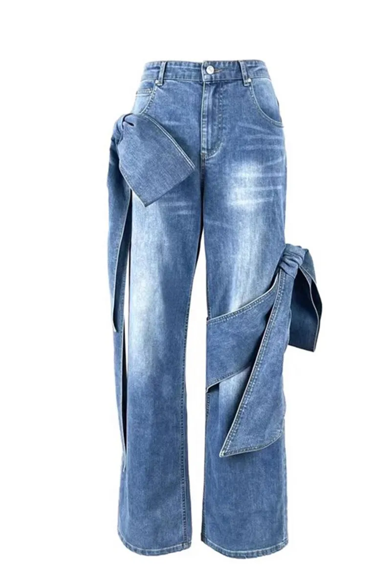 PQ3266 Big Bow Denim Jeans