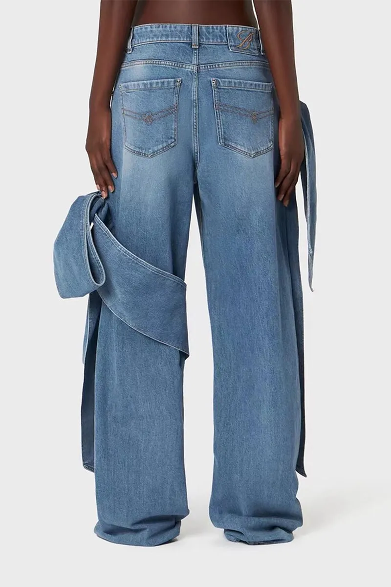PQ3266 Big Bow Denim Jeans