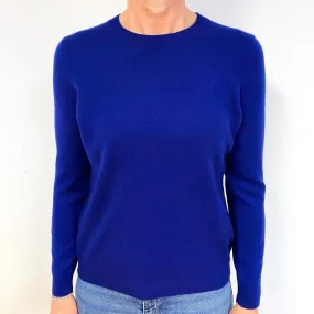 Royal Blue Cashmere Crew Neck Jumper Medium  Petite