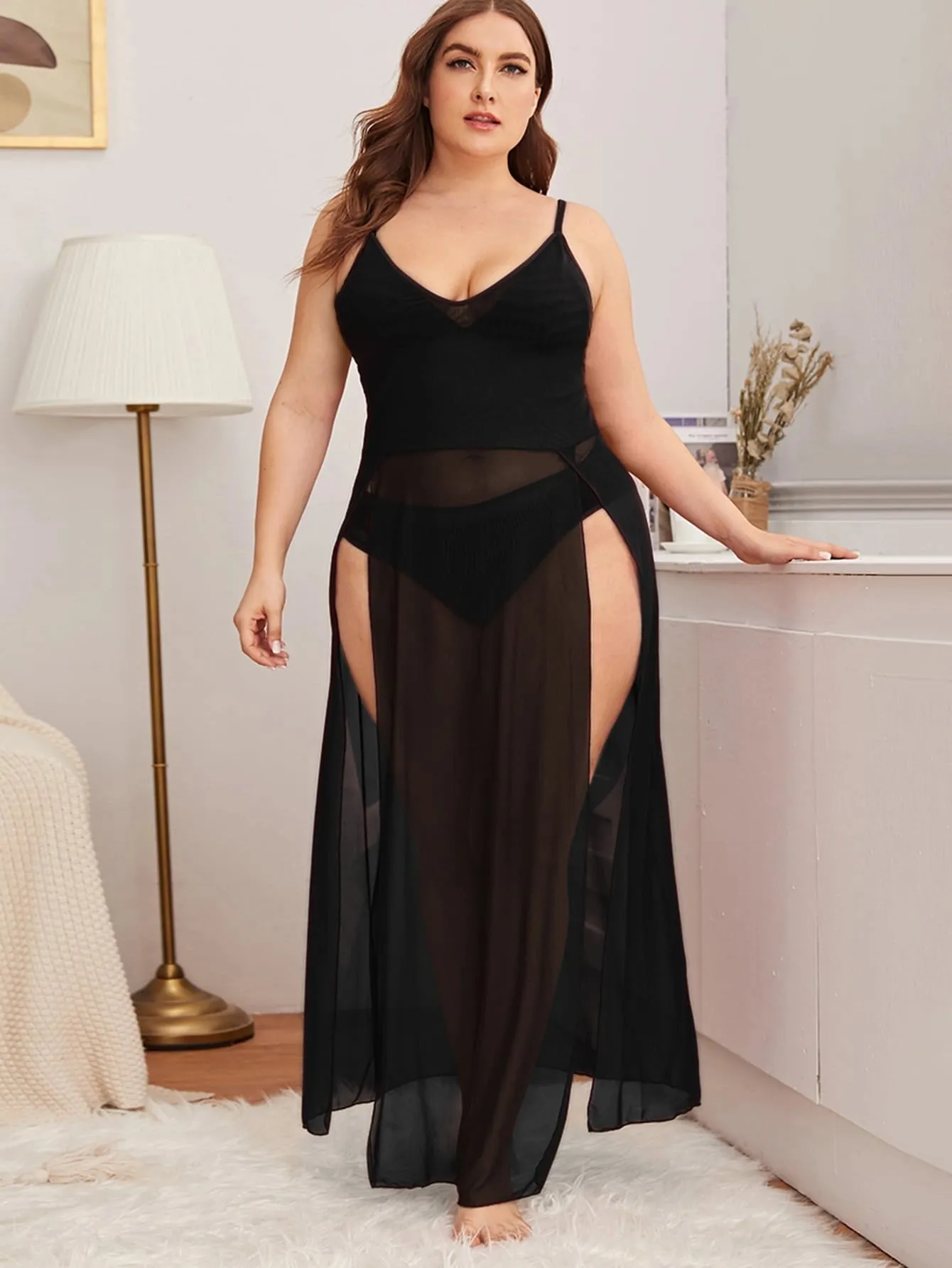 Sheer Lace Nightwear for Curves