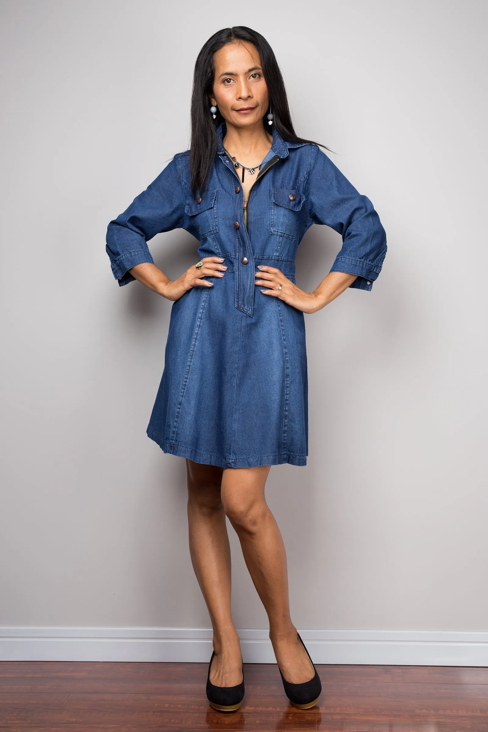 Short Denim dress, summer dress