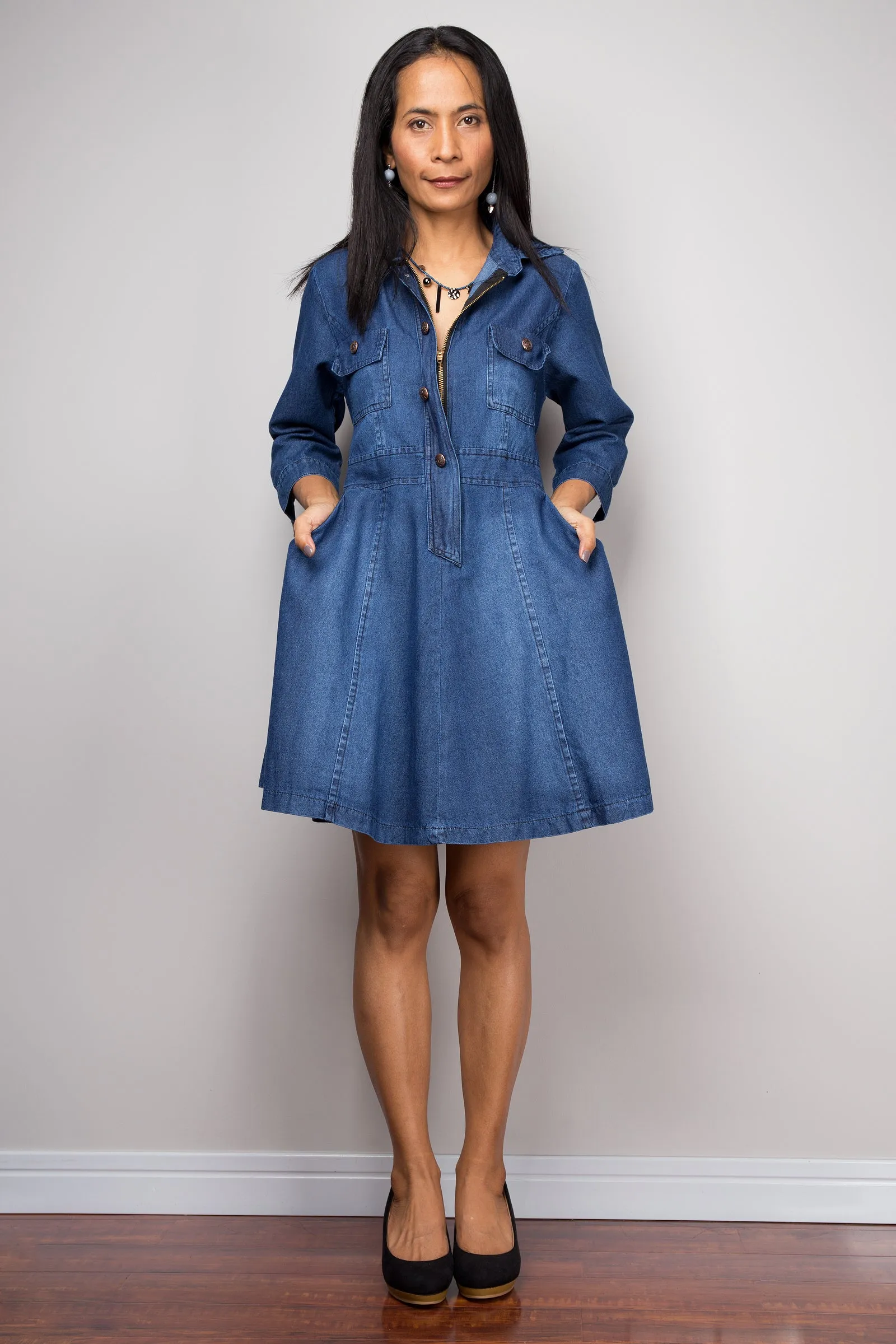 Short Denim dress, summer dress