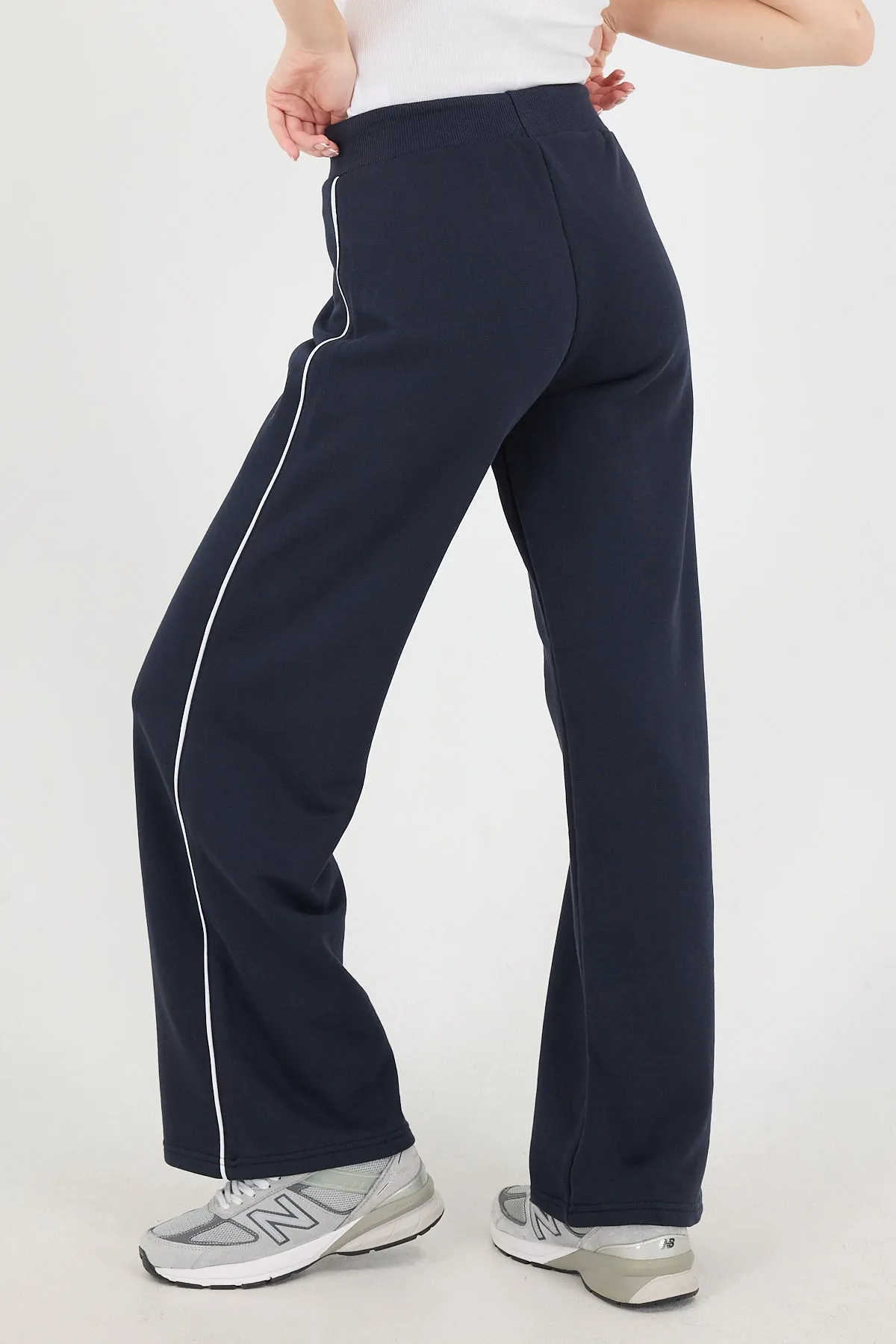 Side Stripe Wide Leg Sweatpants