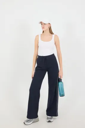 Side Stripe Wide Leg Sweatpants