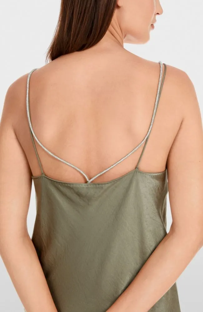 Slip Dress with Rhinestone Cord
