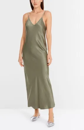 Slip Dress with Rhinestone Cord