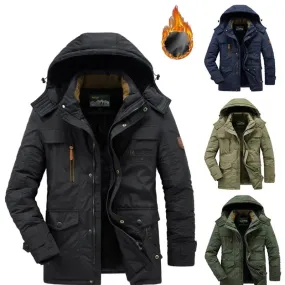 Stormik - Gevoerde Parka Winterjas Heren met Meerdere Zakken en Capuchon