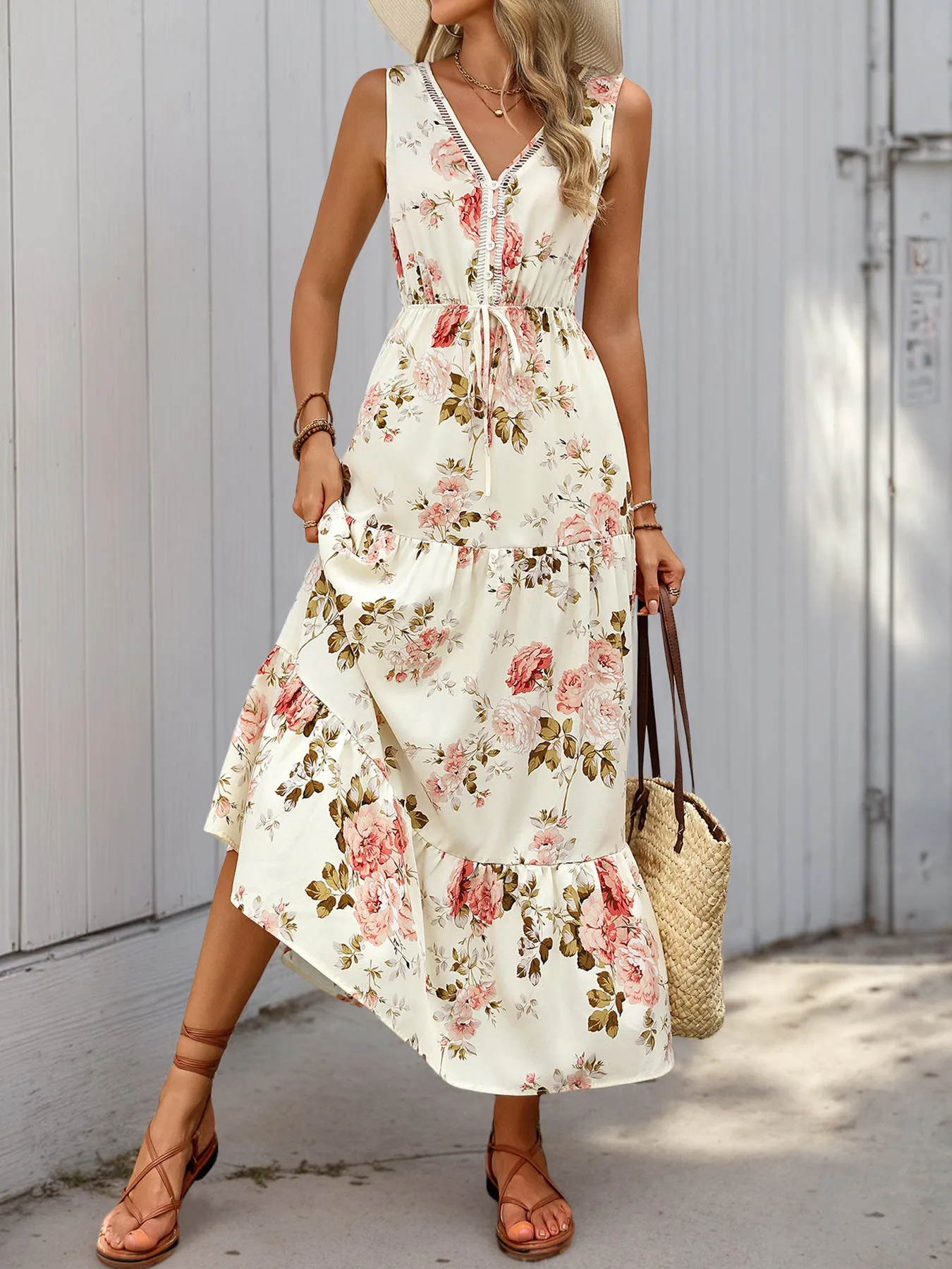 Summer Printed Sleeveless Vacation Dress