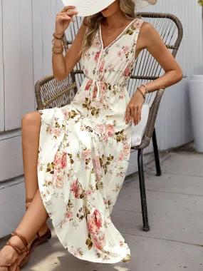 Summer Printed Sleeveless Vacation Dress