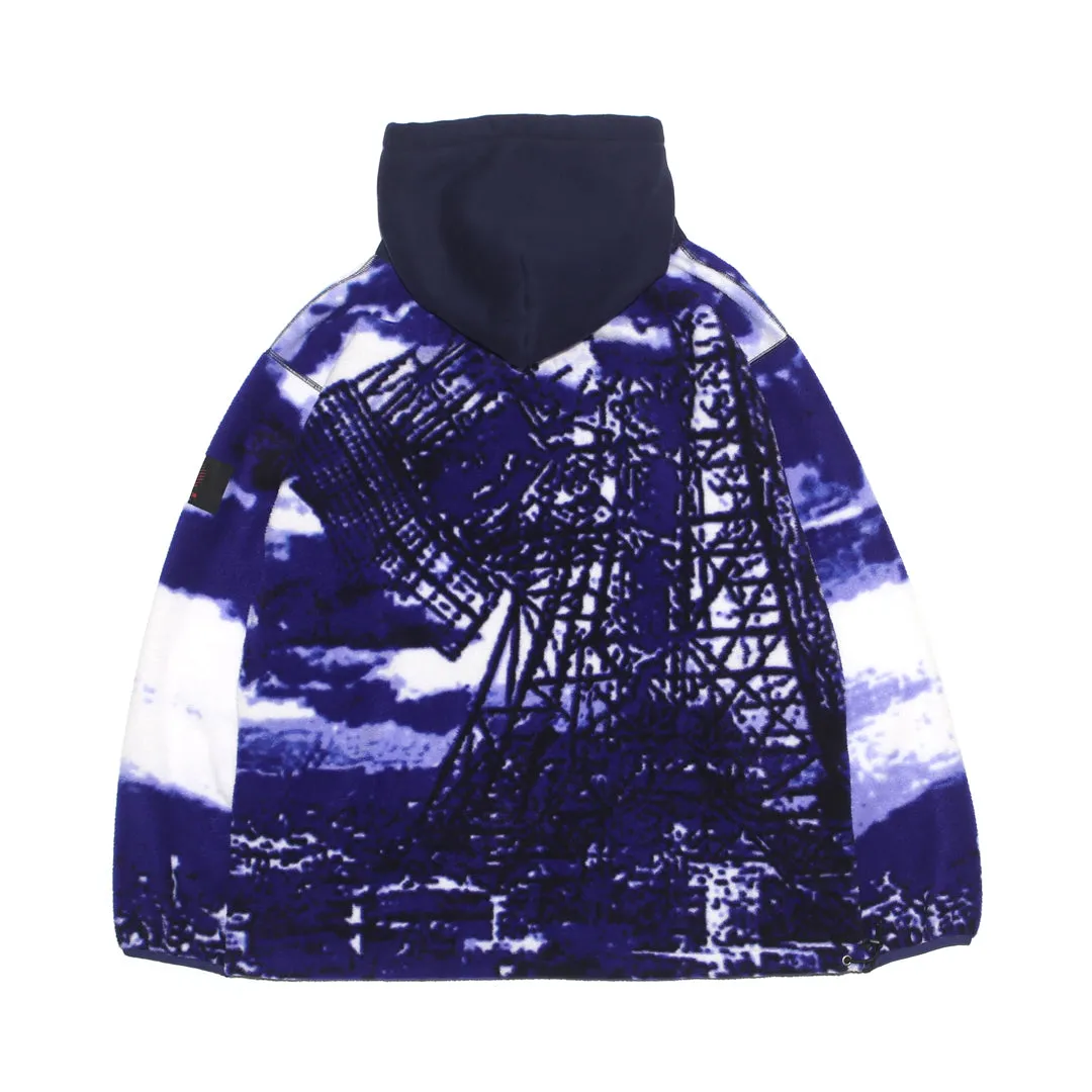 Thank You Tokyo Fleece Parka - Navy/White