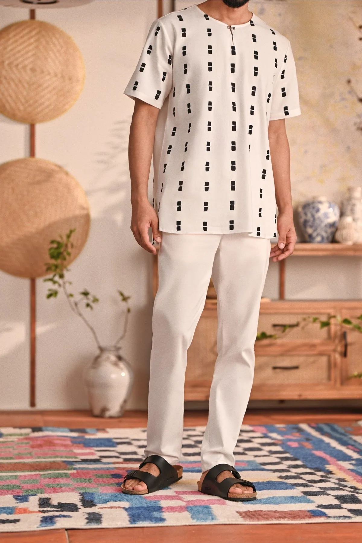 The Perfect Men Slim Fit Pants - White