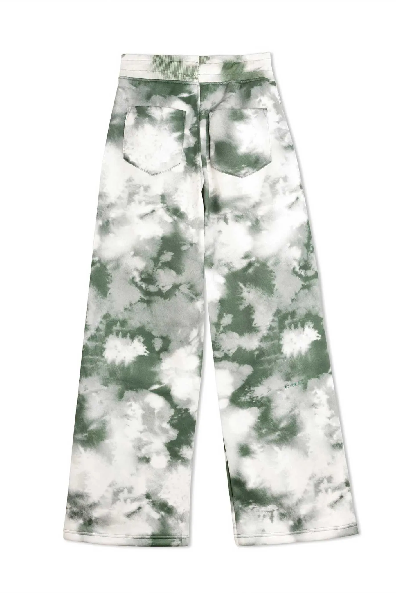 TIE DYE WIDE LEG JOGGER - GREEN