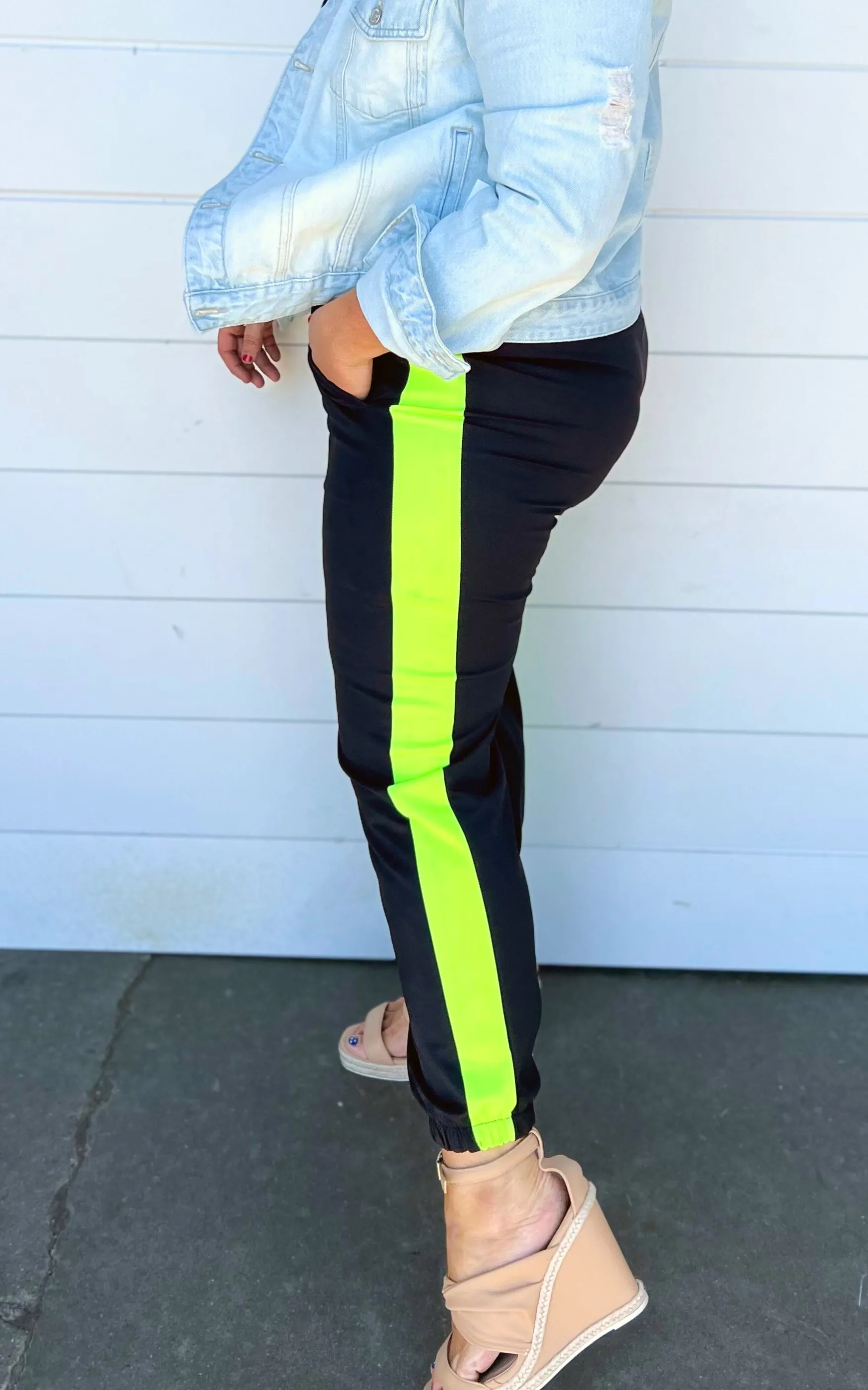TRICOT TRACK PANTS WITH SIDE PANELS - Final Sale