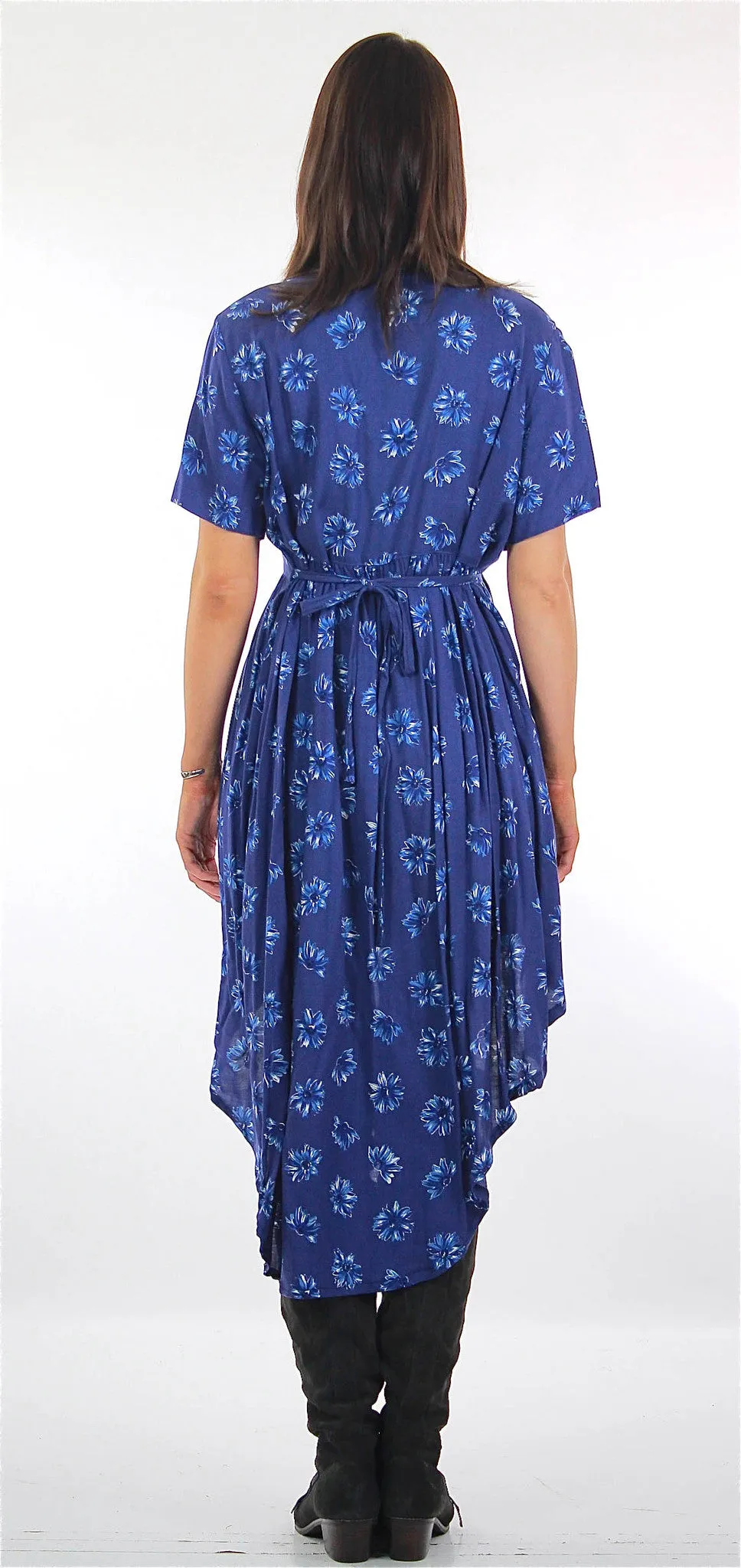 Vintage 90s grunge high low fish tail floral dress