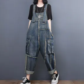 Vintage Denim Baggy Overalls