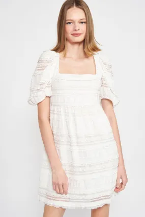 White Lace Babydoll Dress