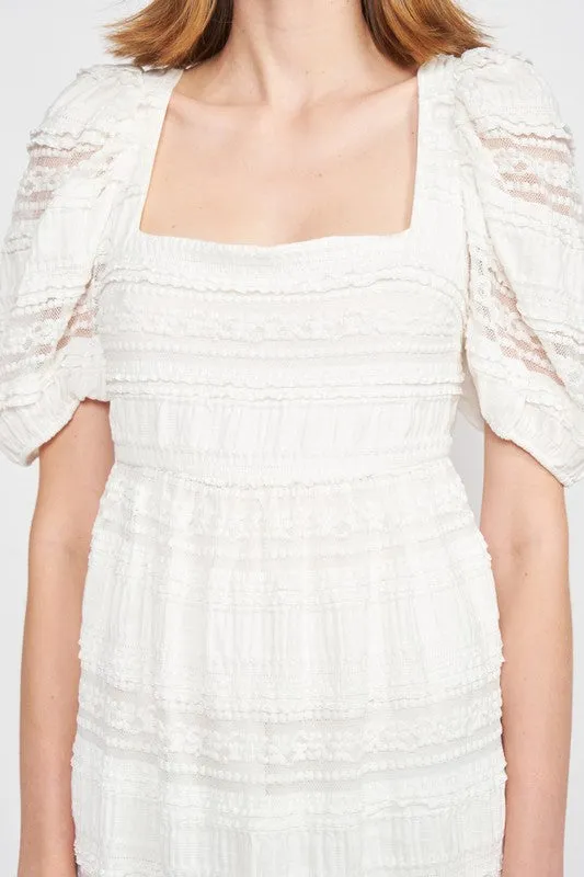 White Lace Babydoll Dress