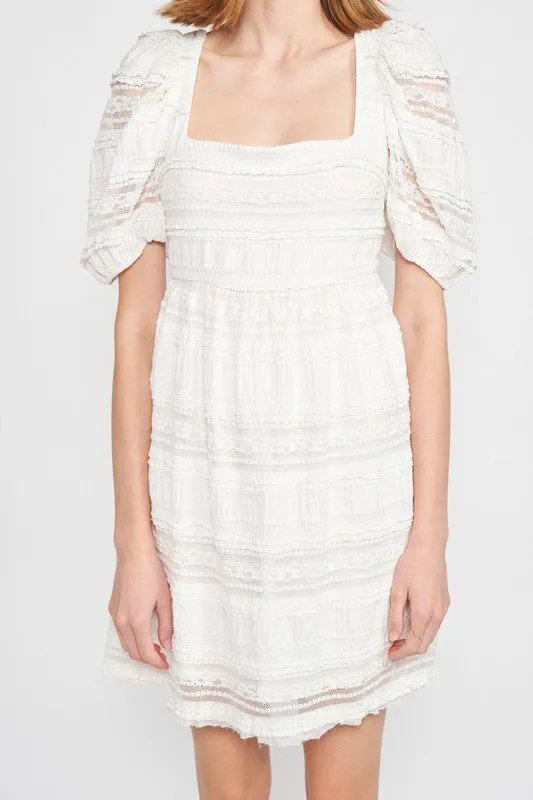 White Lace Babydoll Dress