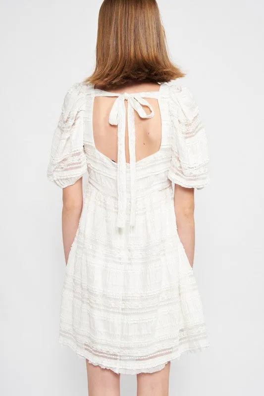 White Lace Babydoll Dress